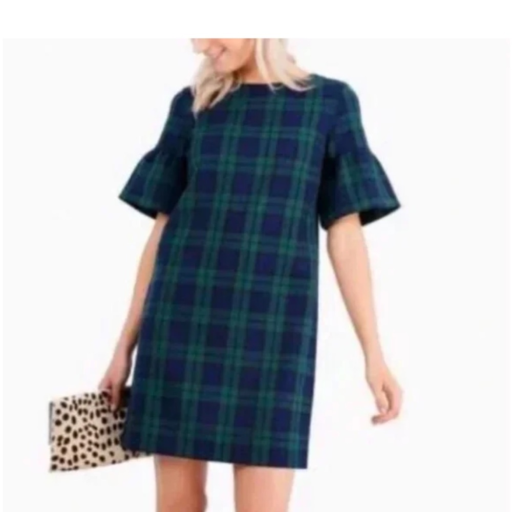 Vineyard Vines Plaid Dress Green and Blue Plaid Women’s